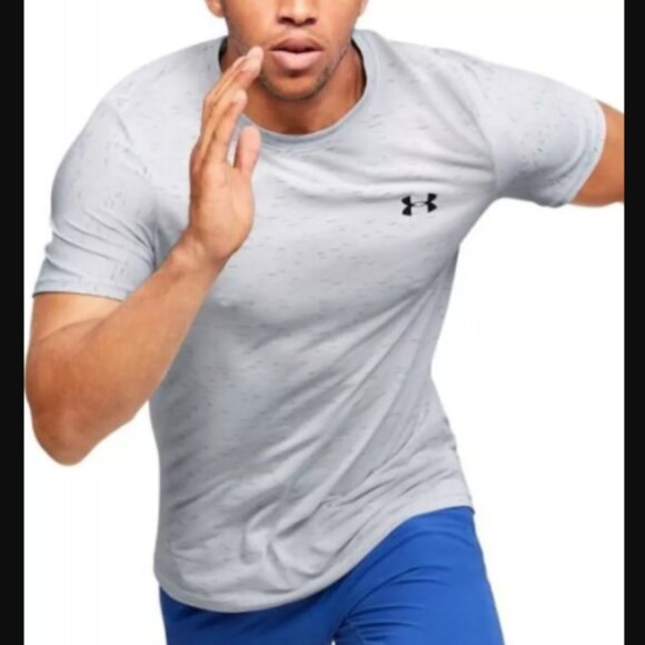 Under Armour UA Seamless Short Sleeve T Shirt Shade Silver Gray Size M - Picture 7 of 12
